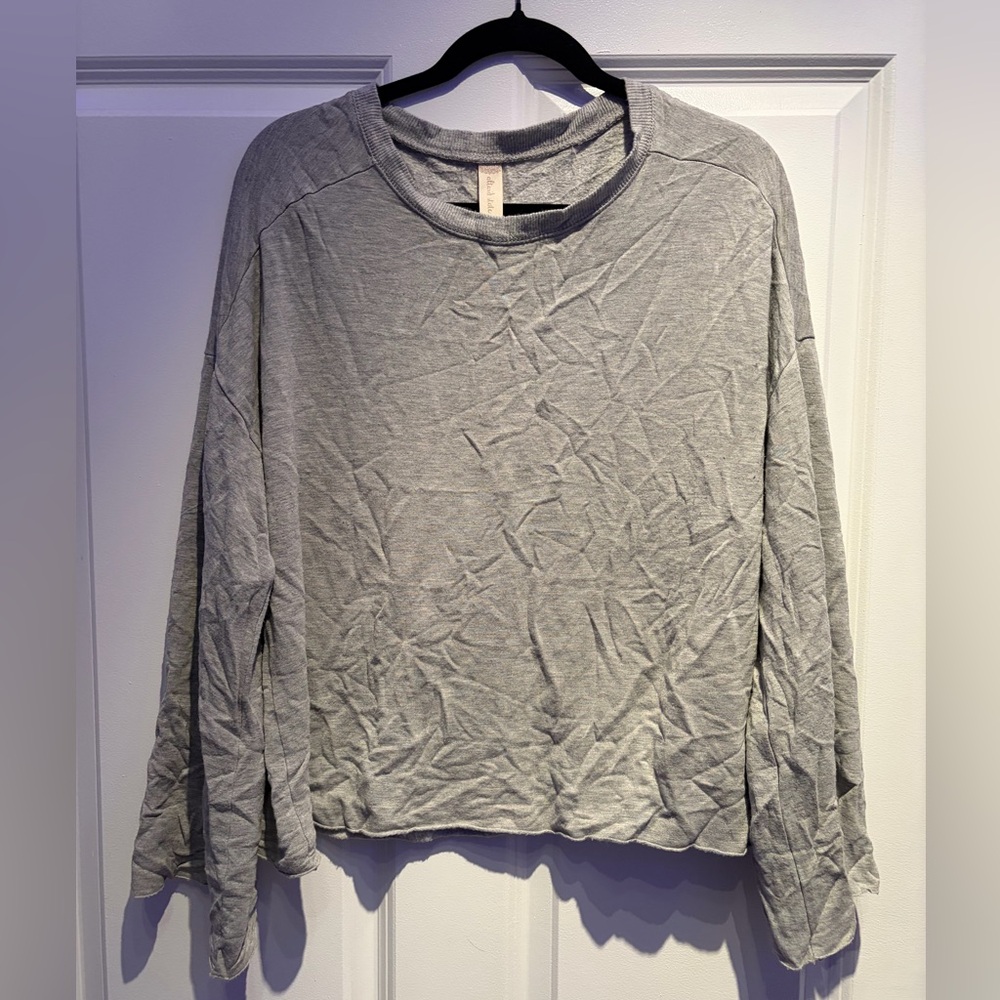 Altar'd State Ultra Soft Heather Gray Top